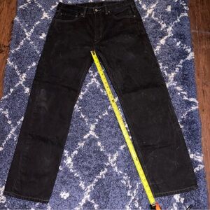 Levi's 505 Black Wash Straight Leg Jeans Regular Fit, Size 36x32
